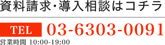 電話での導入相談はコチラ TEL03-6303-0091